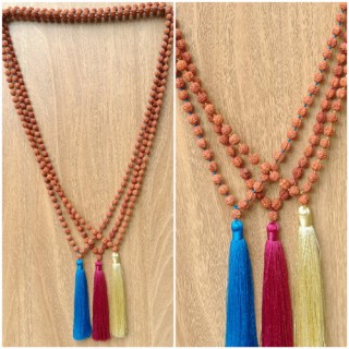 natural rudraksha bead tassels necklace multiple color wholesale price